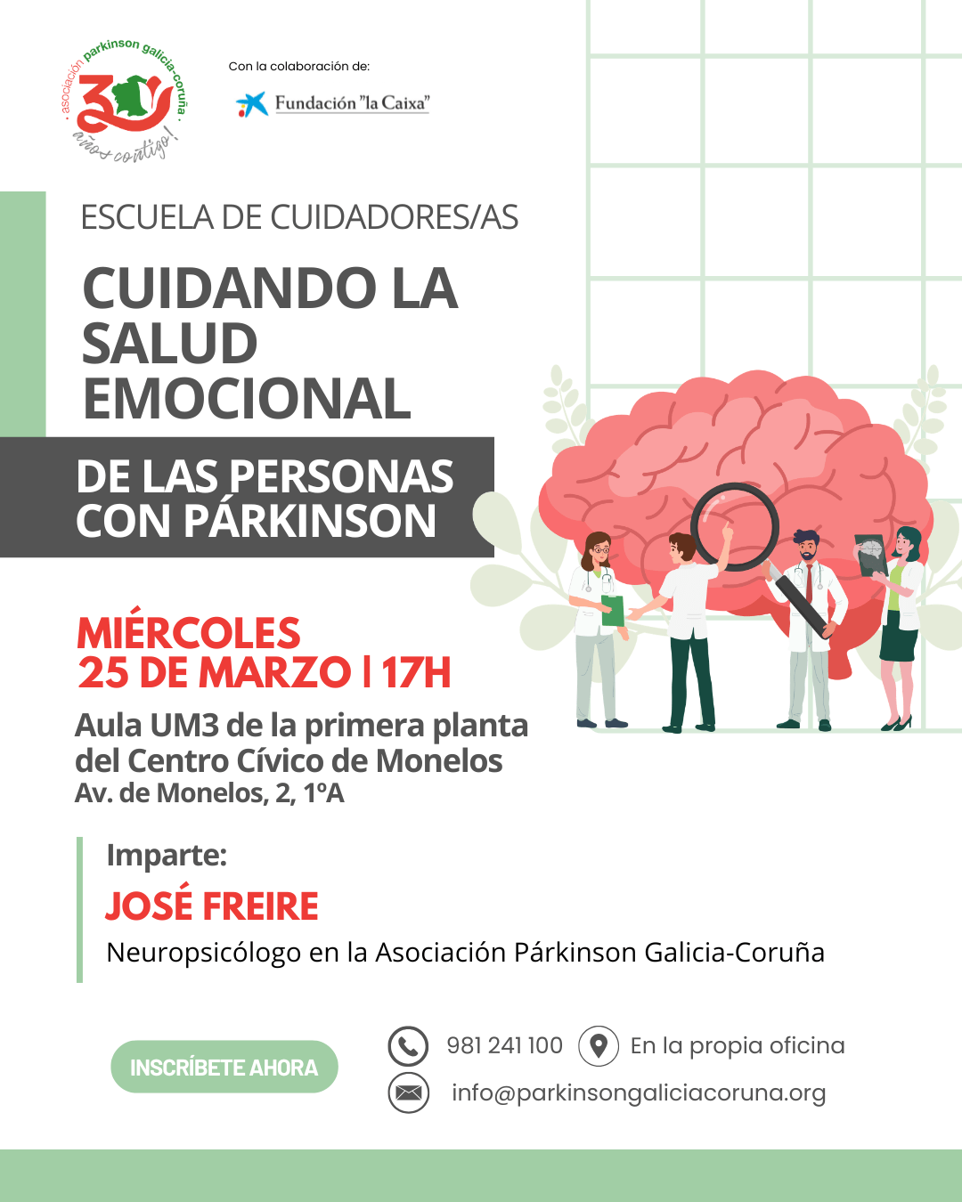 Escuela de cuidadores | Cuidando la salud emocional de las personas con Párkinson