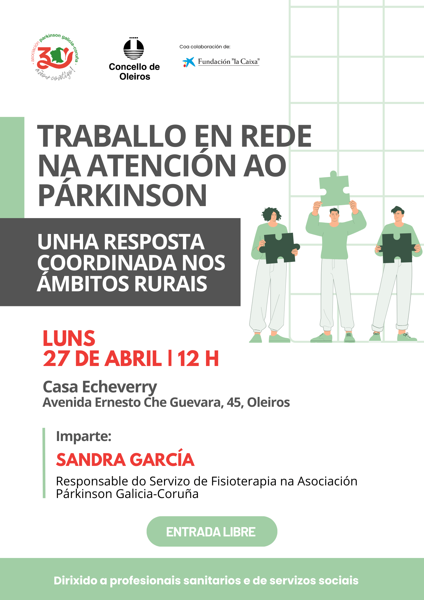 Traballo en rede na atención ao Párkinson nos ámbitos rurais | Oleiros