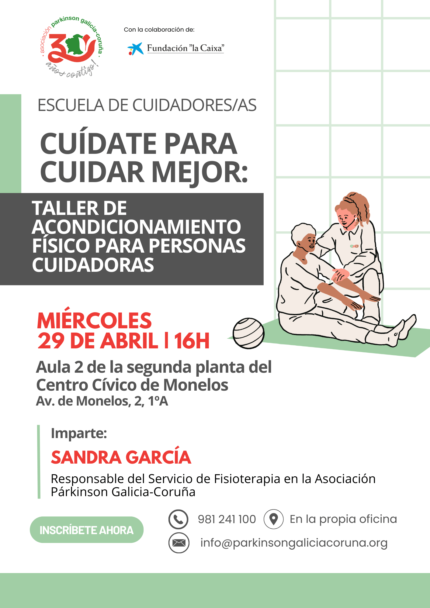 Escuela de cuidadores | Cuídate para cuidar mejor: taller de acondicionamiento físico para personas cuidadoras